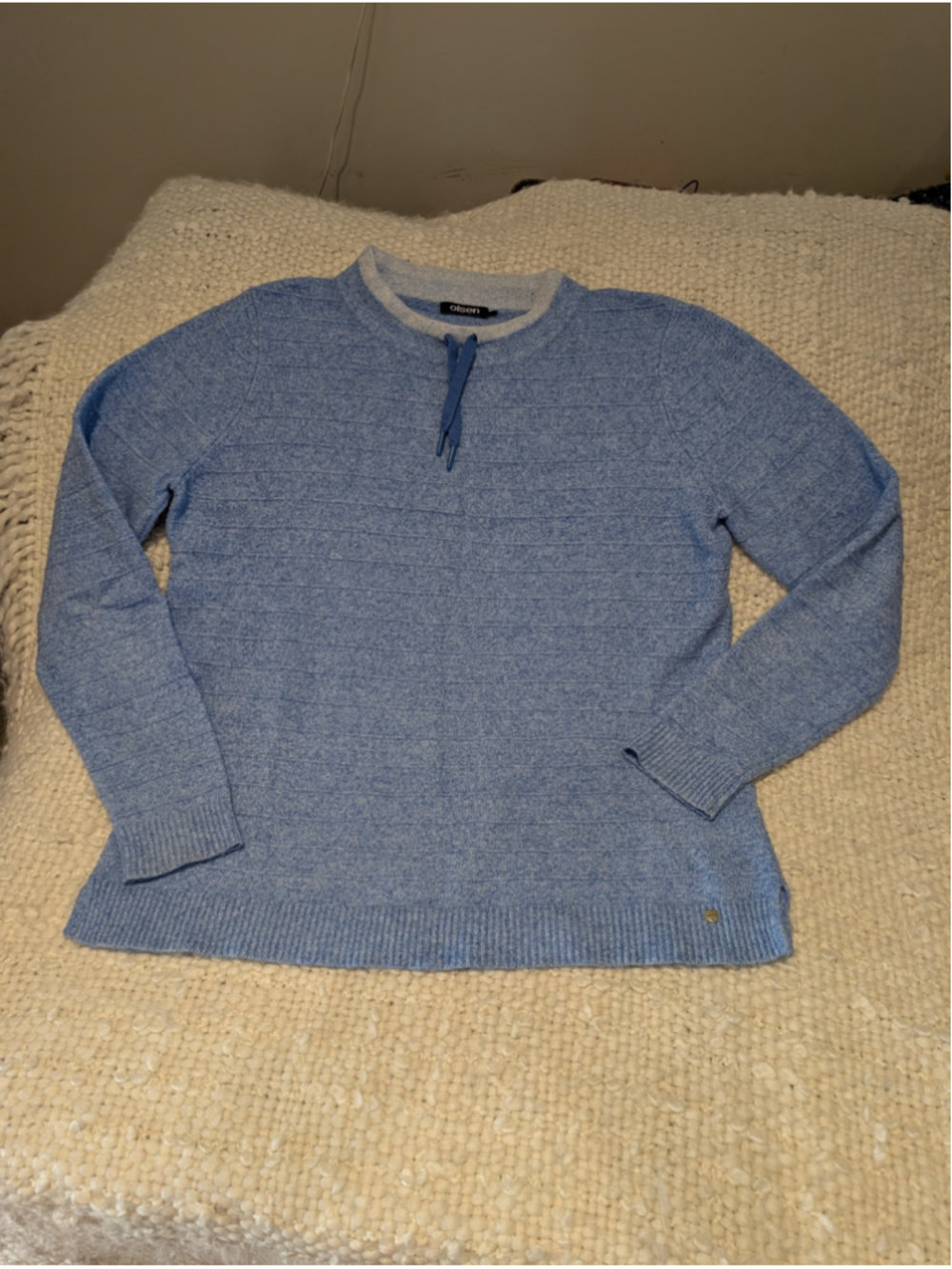 Women's Olsen Blue Grey Long Sleeve Sweater Size M